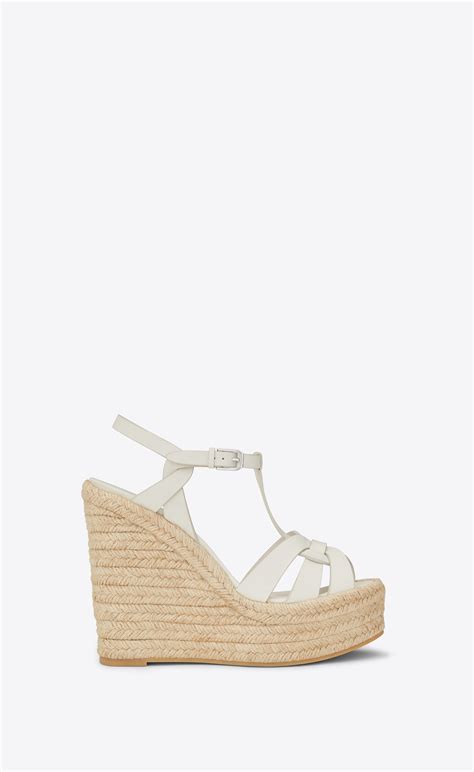 ysl tribute wedge|saint laurent espadrille wedges.